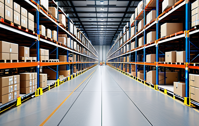 Modern Distribution Warehouse**

"A brightly lit, modern distribution warehouse, fully operational with forklifts moving boxes, workers in safety vests, and automated conveyor belts; high shelves stocked with organized inventory; professional, safe for work, appropriate content, fully clothed, perfect anatomy, natural proportions, family-friendly, high-resolution, digital rendering, professional photography."

**