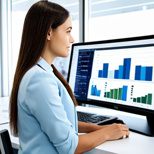 **

"A supply chain analyst in a modern office setting, reviewing data on a large monitor. She is wearing a modest business casual outfit, fully clothed. The office is bright and clean. Focus on data visualization and professional atmosphere. Safe for work, appropriate content, perfect anatomy, natural proportions, professional, family-friendly."

**