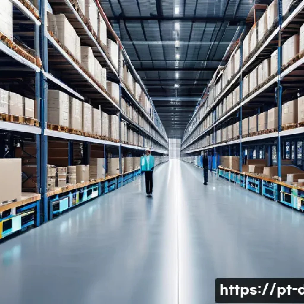유통관리사 시험 과목별 중요 키워드 - **Prompt 1: Futuristic Automated Warehouse with Human Oversight**
    "A wide-angle shot inside a la...