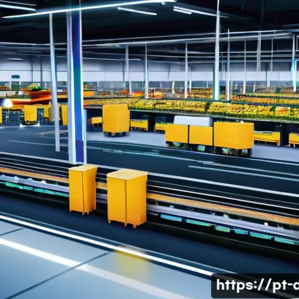 유통관리사와 유통업계 최신 동향 - A modern warehouse distribution center featuring advanced automation and artificial intelligence tec...